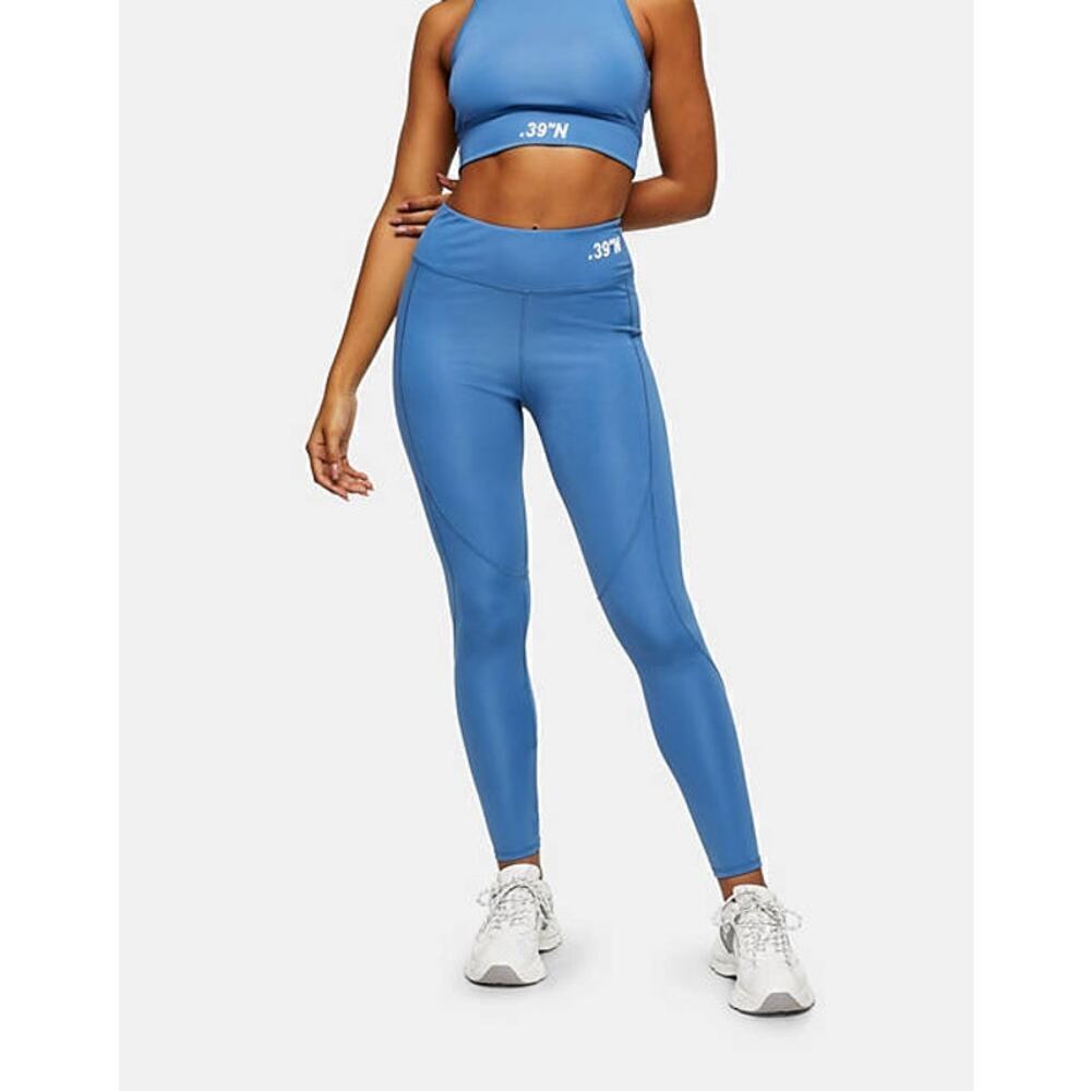 NWT Topshop active sports leggings in blue 8-10